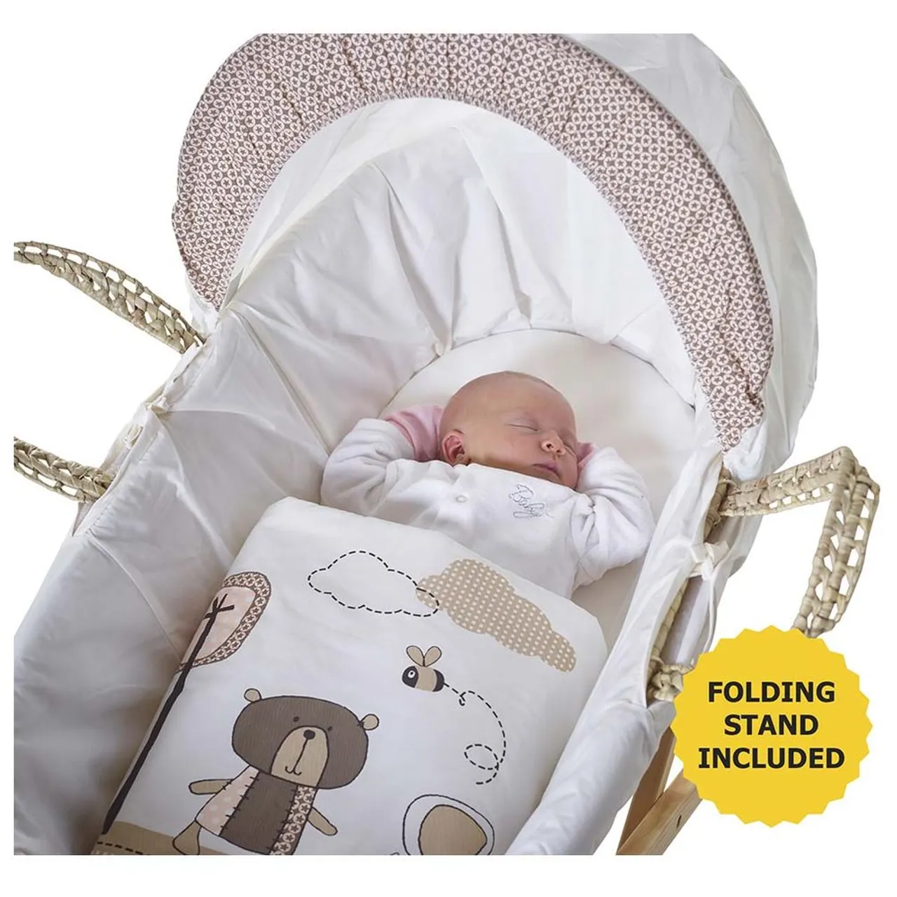 Kinder Valley Tiny Ted Moses Basket with Stand — Photograph 3 of 10