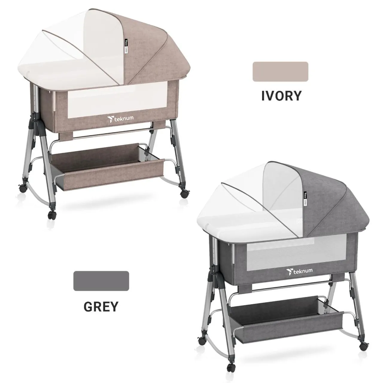 Teknum Bedside Sleepzen 1 Crib - Ivory — Photograph 16 of 16