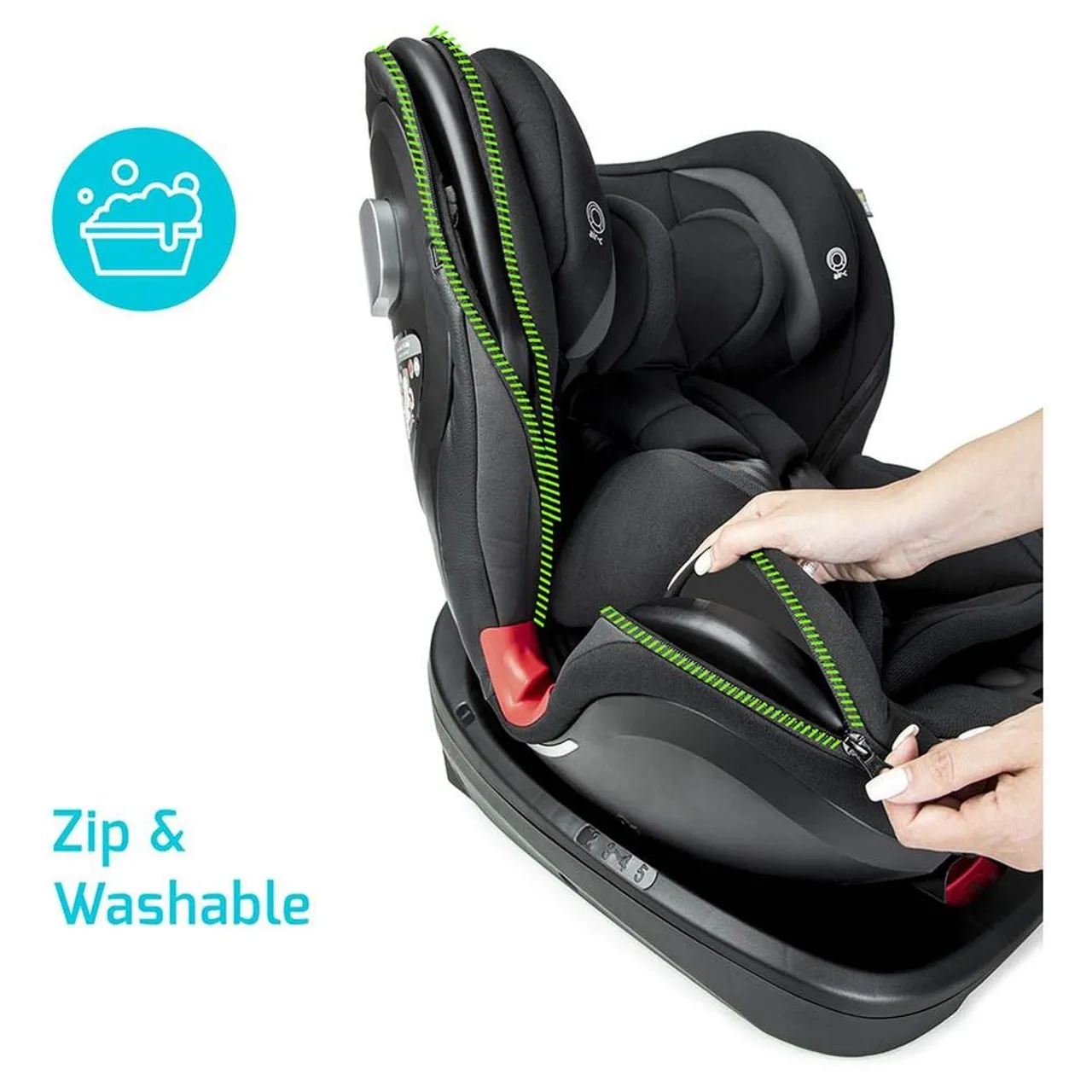 Jikel Saturn Zip 360 Rotating Car Seat - Black — Photograph 14 of 14