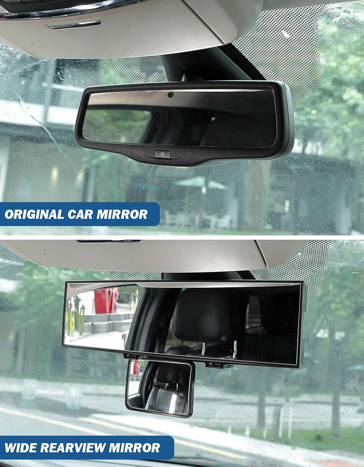 TNTAIAHL Baby Car Mirror Rear Facing,Universal Car Interior Rearview Baby Mirror Wide Angle Convex Mirror Clip-on & Suction Cup mirrors for Viewing Rear Passengers (Retaining Clip)