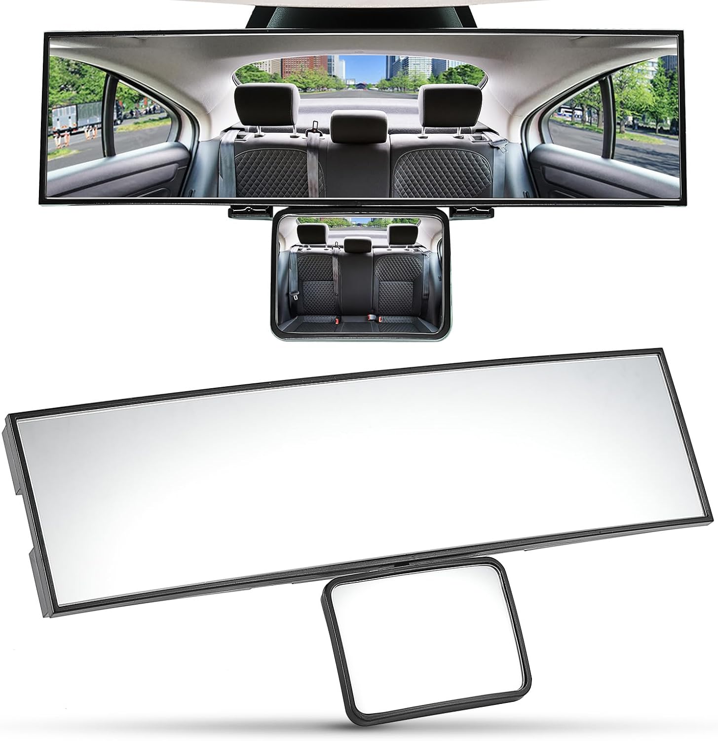TNTAIAHL Baby Car Mirror Rear Facing,Universal Car Interior Rearview Baby Mirror Wide Angle Convex Mirror Clip-on & Suction Cup mirrors for Viewing Rear Passengers (Retaining Clip) — الصورة 7 من 7