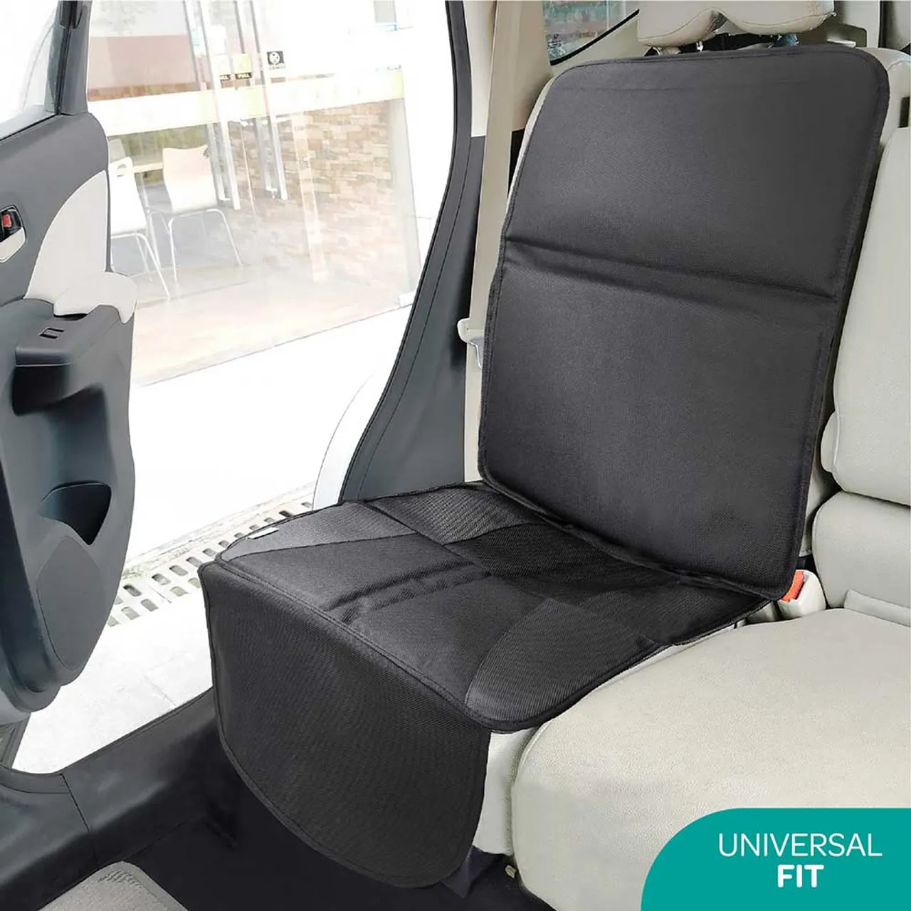Moon Waterproof Car Seat Protector with Storage Pocket - Black — Photograph 3 of 6