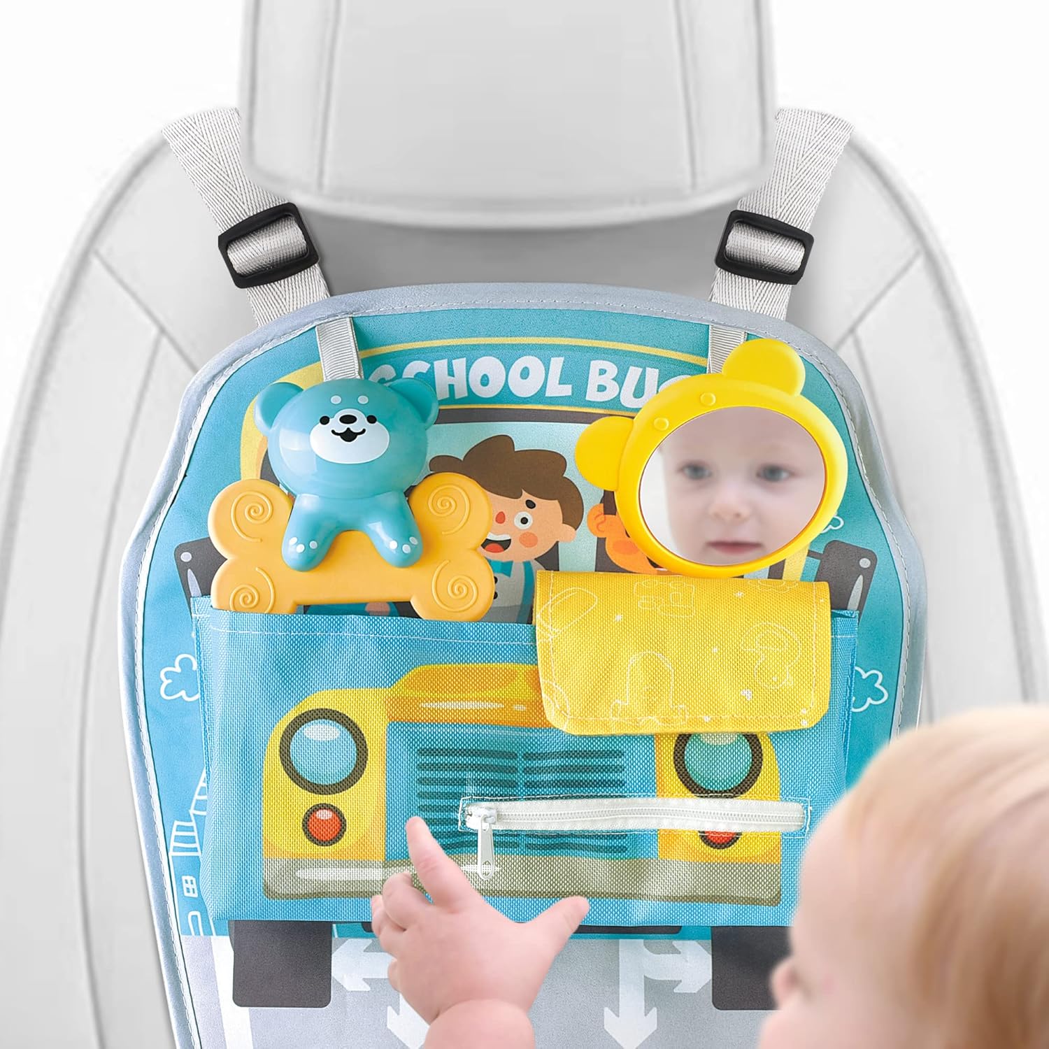 caterbee Baby play and kick car seat Toy with steering wheel (Steering Wheel — الصورة 3 من 8