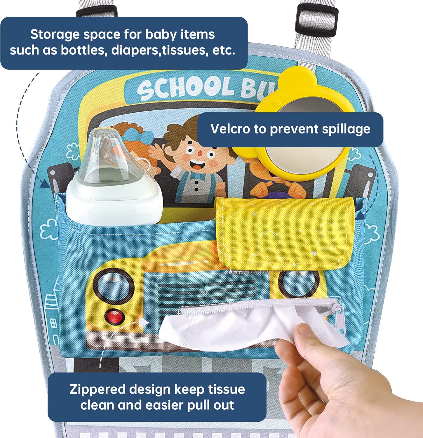 caterbee Baby play and kick car seat Toy with steering wheel (Steering Wheel — الصورة 5 من 8