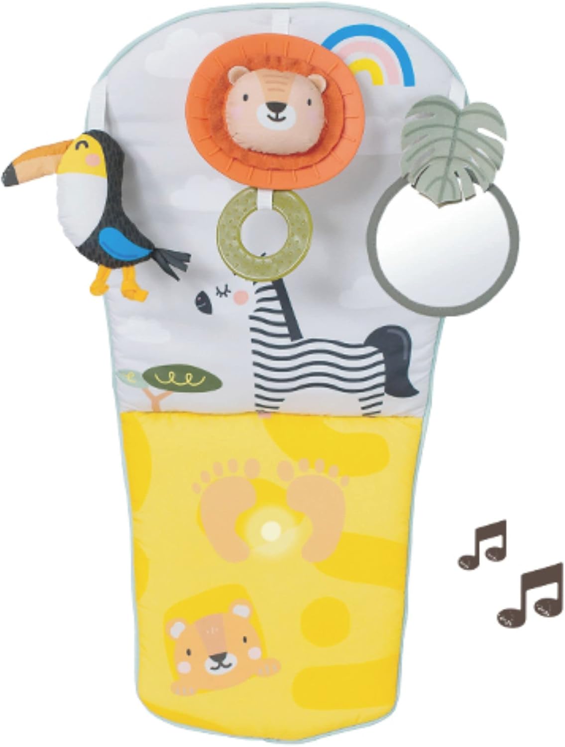 Musical Car Seat Toys for 0-12 Month Old Babies - Activity Center with Sensory Soft Hanging Toys and Mirror - Carseat Gift for Infants — الصورة 3 من 9