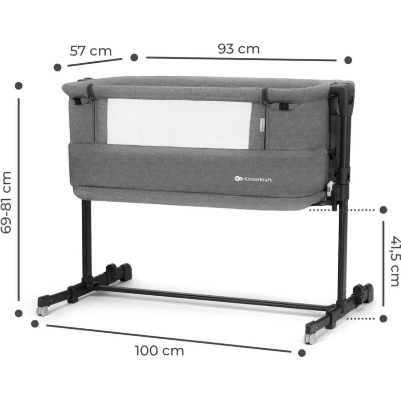 Kinderkraft Neste Grow 3-in-1 Co-Sleeper Cot — Photograph 3 of 8