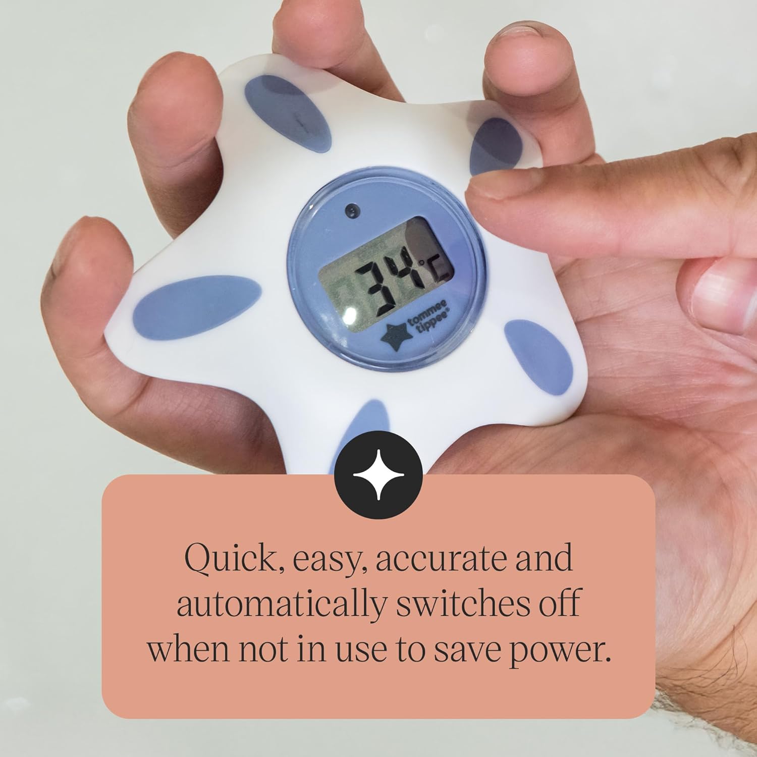 Tommee Tippee InBath Digital Thermometer for Baby Bath and Room, Waterproof and Floats in Water, 3 Second Readings on Easy to Read LCD Display — Photograph 7 of 7