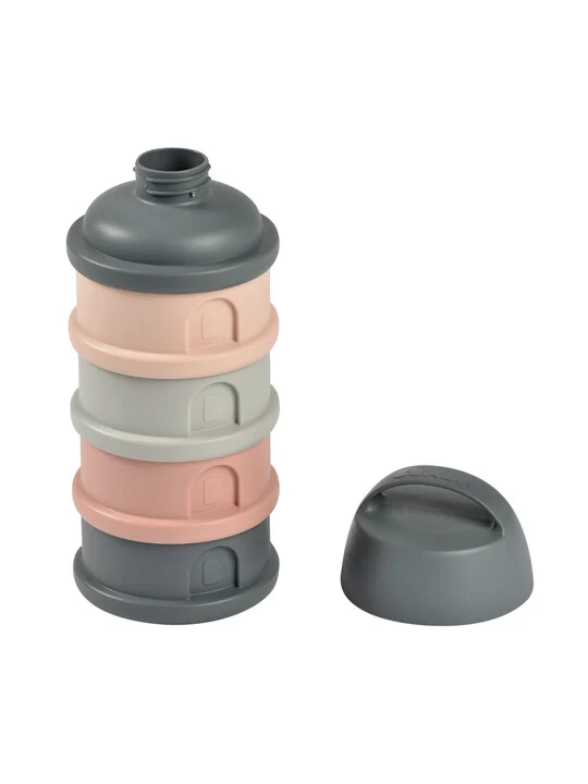 Beaba Formula Milk Container with 4 Compartments - Mineral Grey/Pink — Photograph 3 of 3