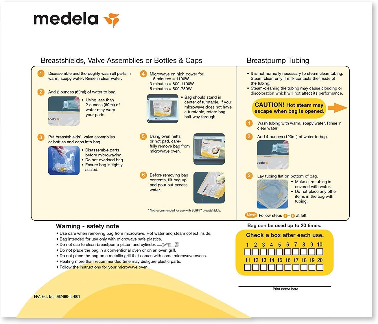 Medela 3 Boxes of Quick Clean Micro-Steam Bags. 5 Bags per Box 5124258 — الصورة 2 من 2