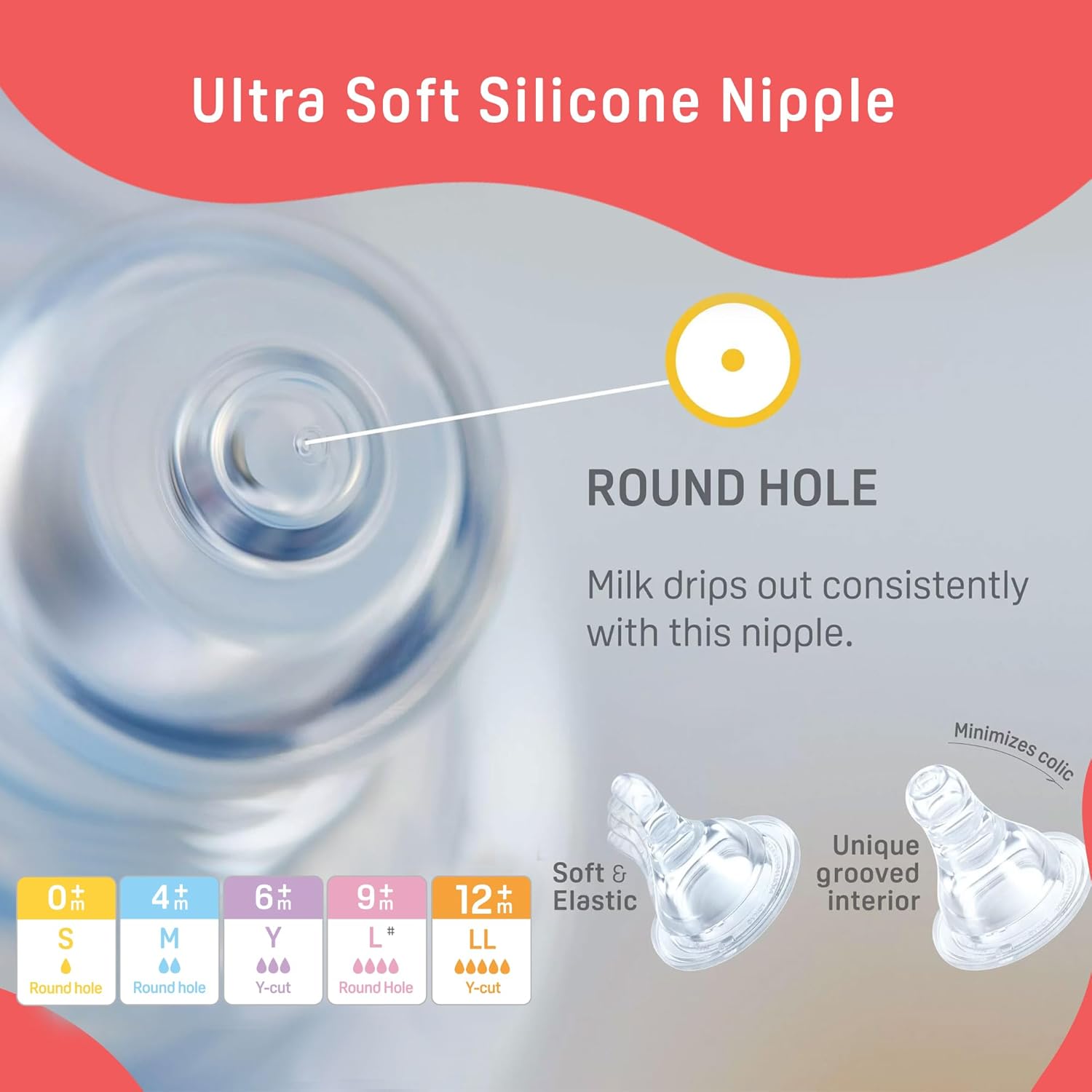 Pigeon Peristaltic Baby Nursing/Feeding Bottle KPP Nipple L,For 9+ Month Babies,BPA Free,BPS Free,Blue and White,240 ml,Pack of 2 — الصورة 5 من 6
