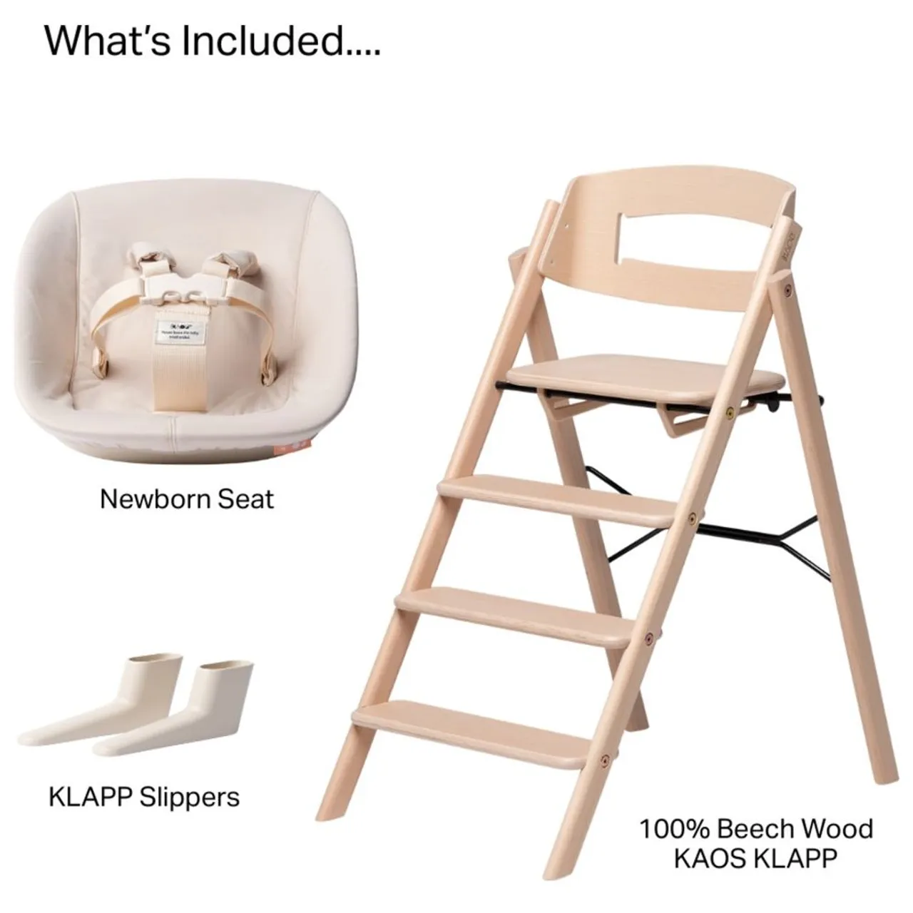 KAOS Klapp Recycled High Chair with Newborn Bundle – Desert Sand — Photograph 2 of 8