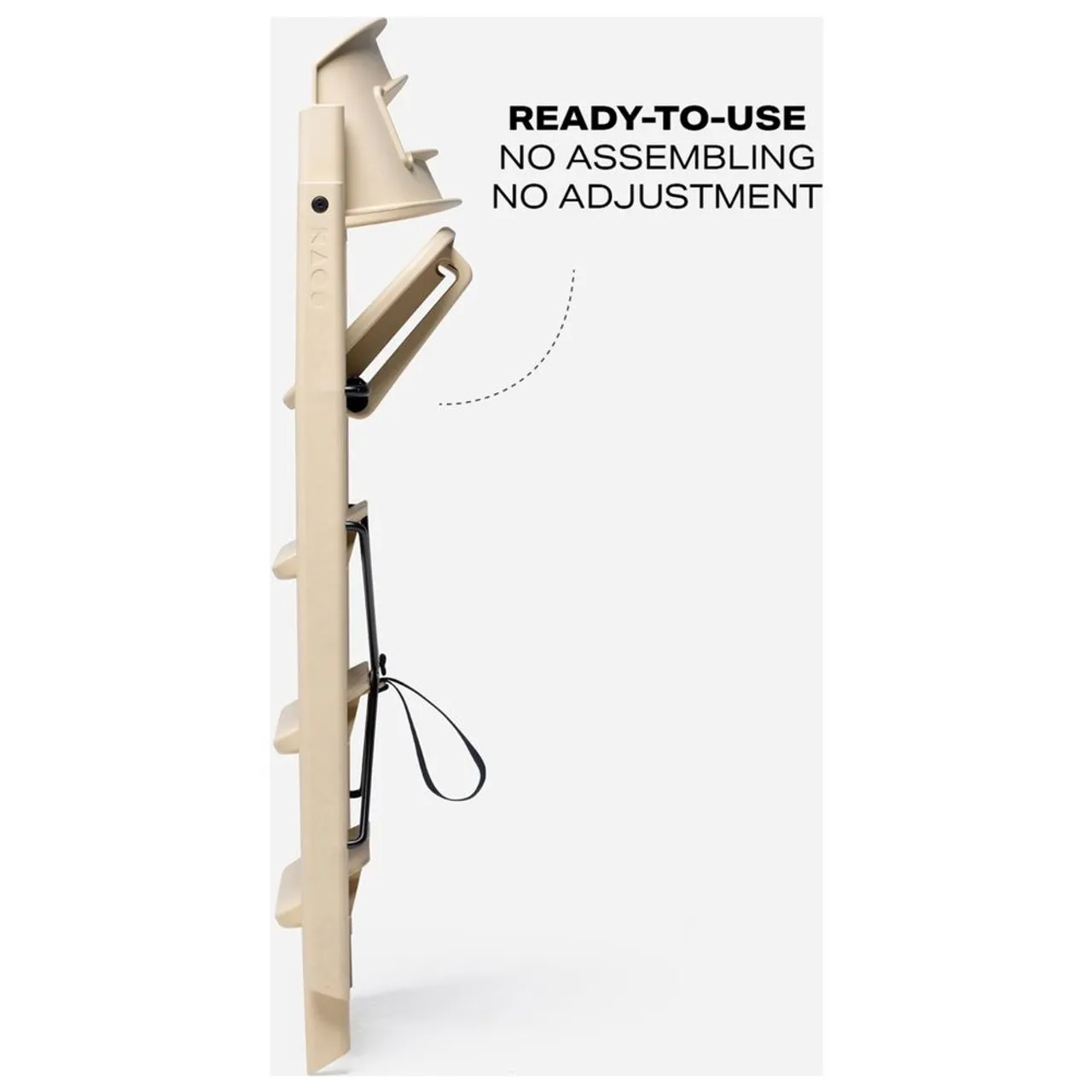 Kaos Klapp Recycled High Chair With Safety Rail & Food Tray - Desert Sand — الصورة 4 من 8
