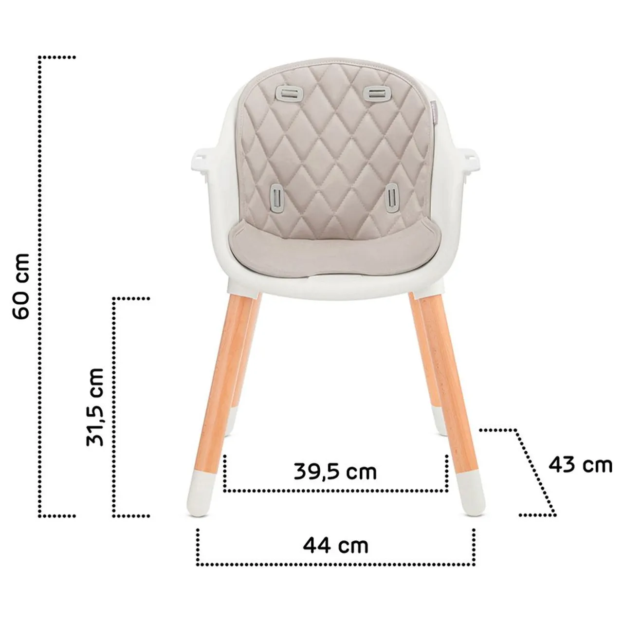 Kinderkraft SIENNA 2-in-1 High Chair - Grey — Photograph 11 of 19
