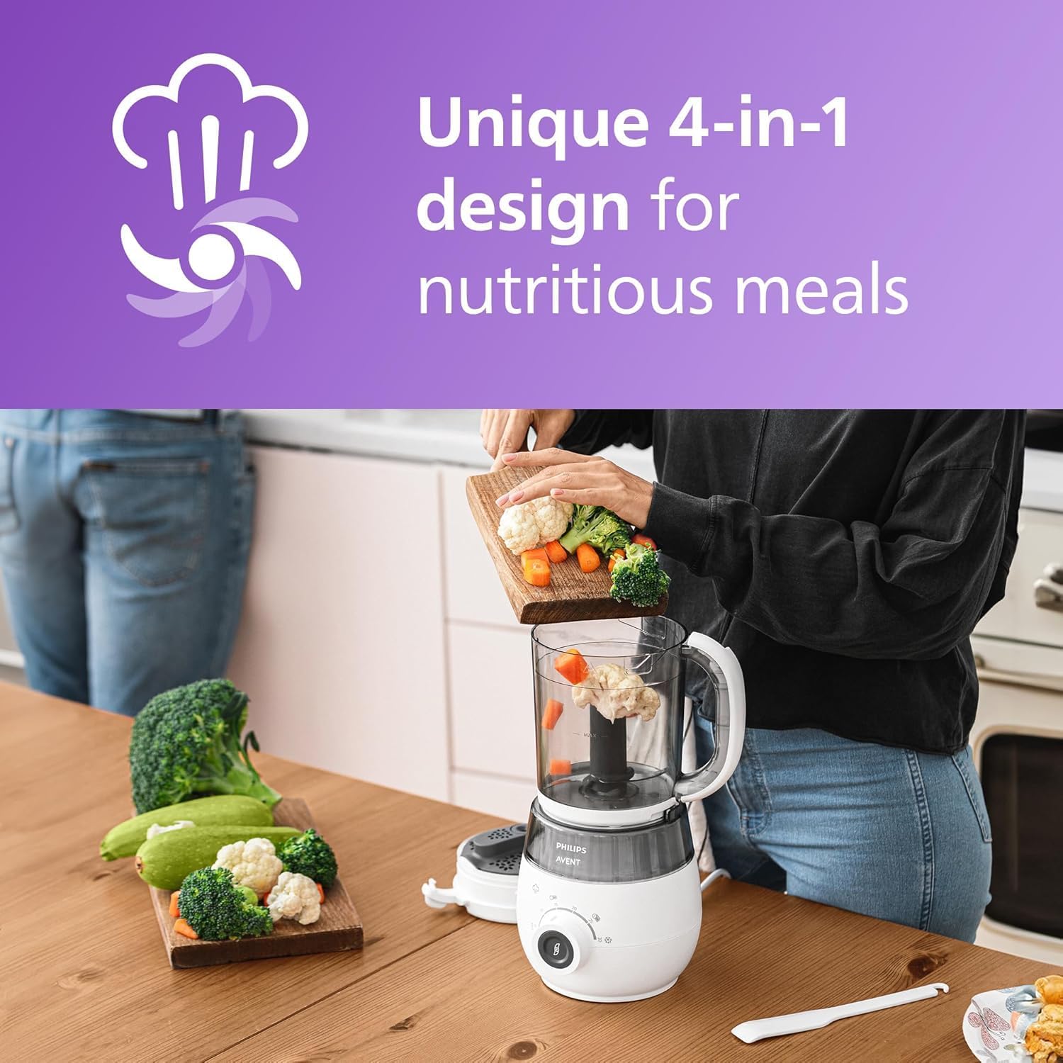 Philips 4 in 1 COMBINED STEAMER AND BLENDER RECIPE BOOKLET + 120ml STORAGE BOWL (SCF883 / 01) — Photograph 3 of 13