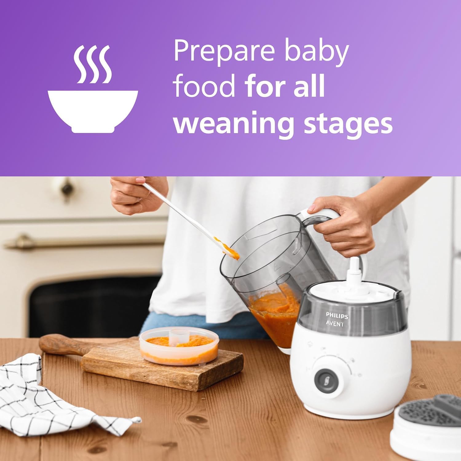 Philips 4 in 1 COMBINED STEAMER AND BLENDER RECIPE BOOKLET + 120ml STORAGE BOWL (SCF883 / 01) — Photograph 7 of 13