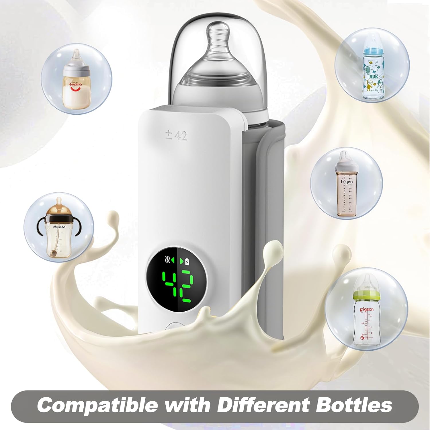 Travel-Friendly,Fast-Heating,Cordless & Rechargable,Baby Bottle Warmer,Comfortable Feeding Bottle Warmer on The Go,Precise Temperature — Photograph 8 of 8