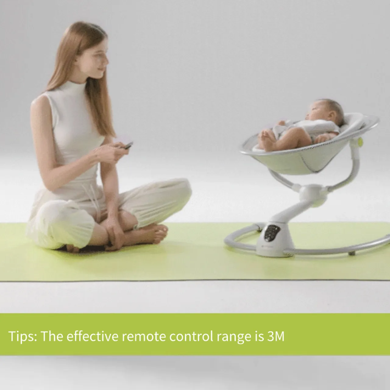 Babycare - Baby Electric Rocker And Bouncer - Frost Silver — الصورة 5 من 6