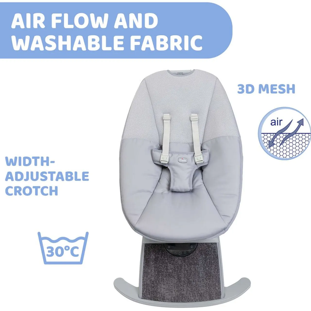 Chicco Comfy Wave Electric Baby Swing - Silver — Photograph 3 of 8