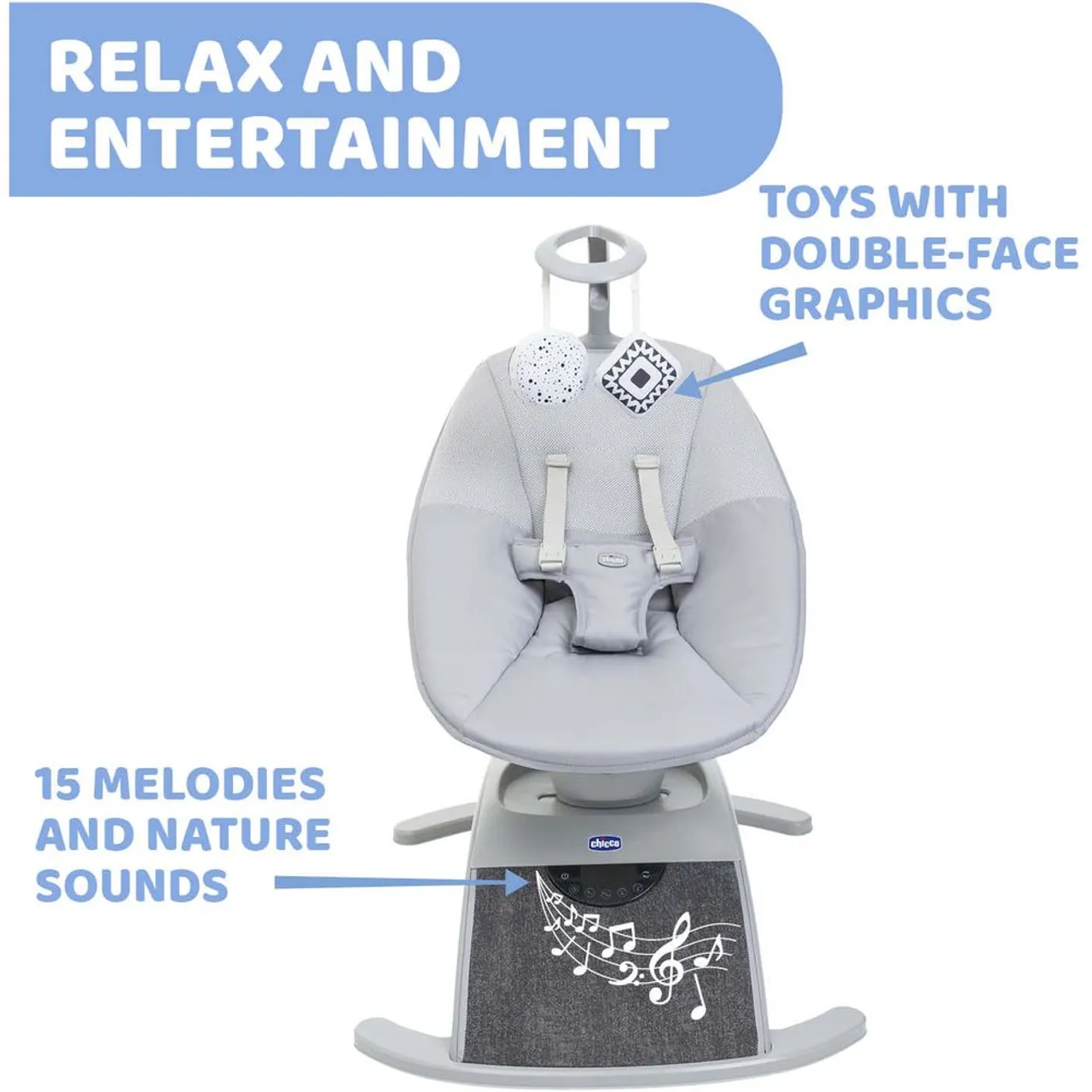 Chicco Comfy Wave Electric Baby Swing - Silver — Photograph 6 of 8