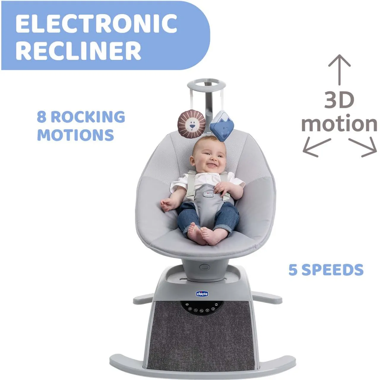 Chicco Comfy Wave Electric Baby Swing - Silver — Photograph 7 of 8