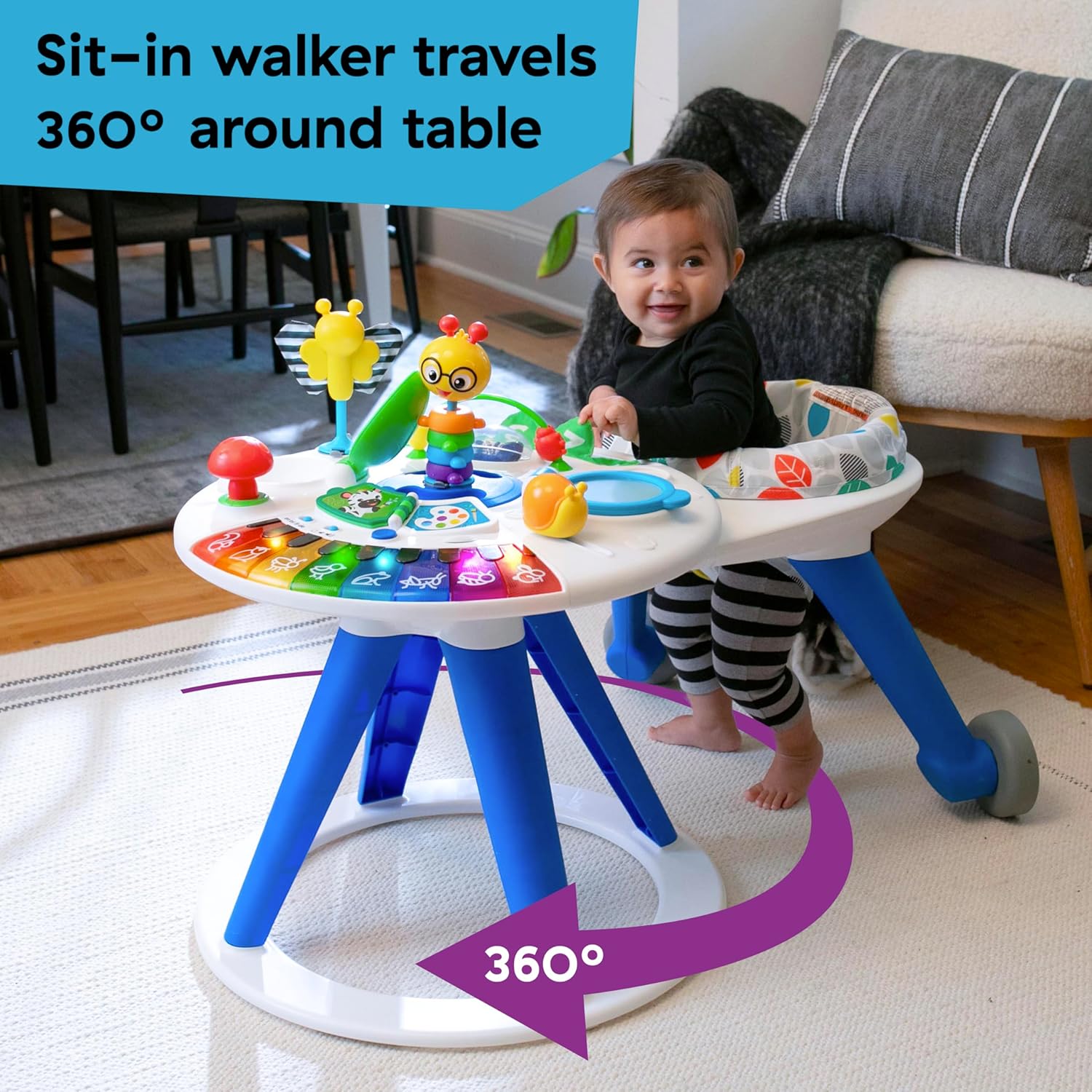 Baby Einstein Around We Grow 4-in-1 Walker, Discovery Activity Center and Table, Age 6 Months and up — Photograph 3 of 16