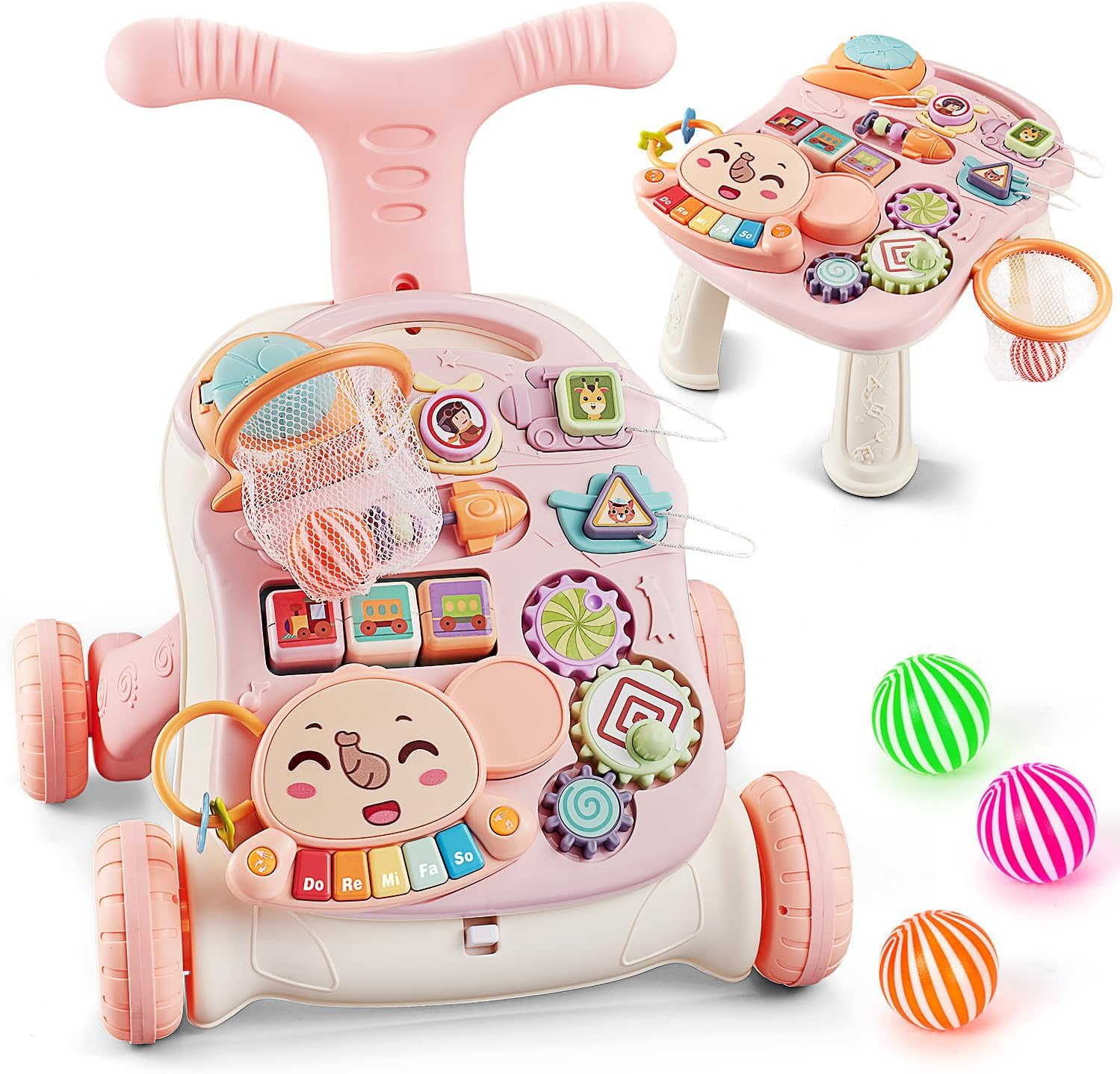 3-in-1 Baby Walker - Pink