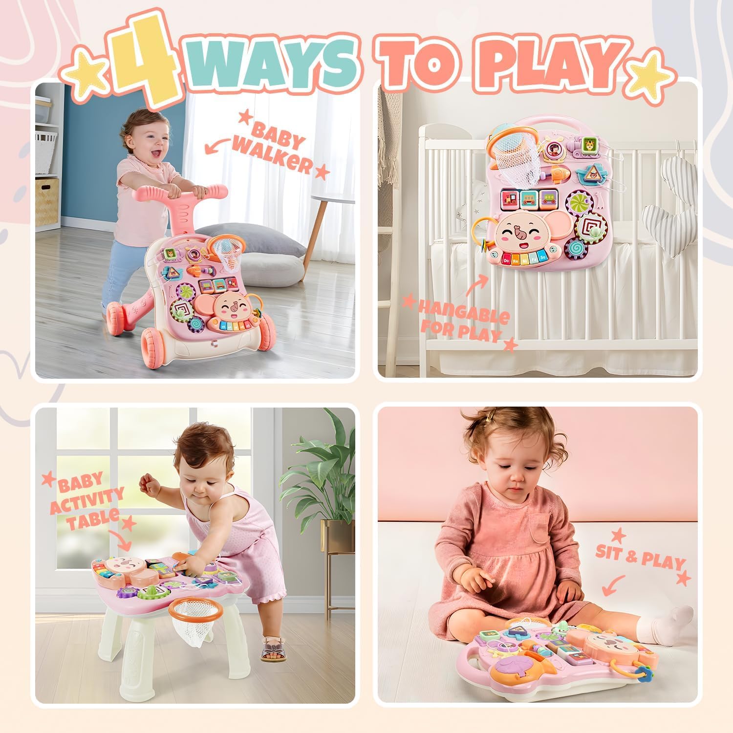 3-in-1 Baby Walker - Pink — Photograph 2 of 7