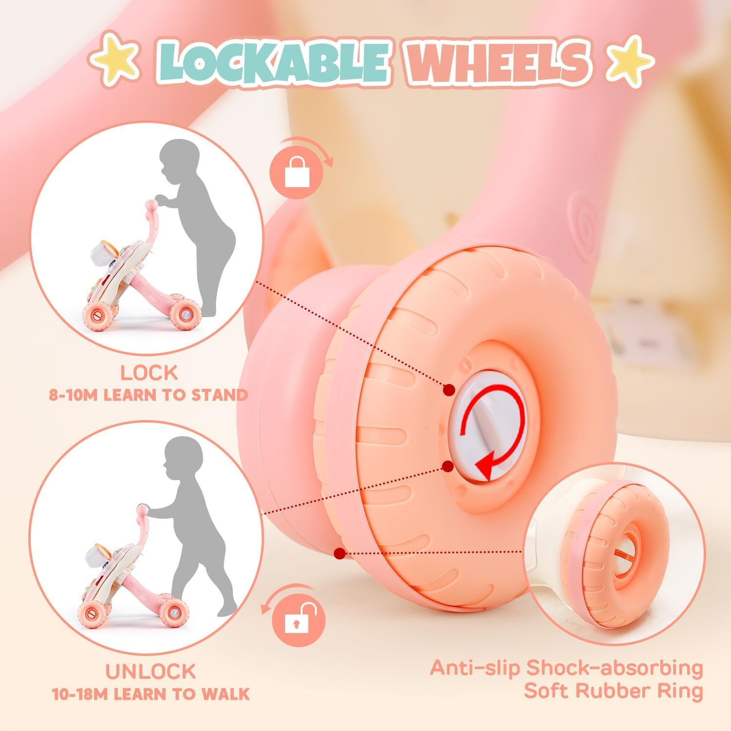 3-in-1 Baby Walker - Pink — Photograph 6 of 7