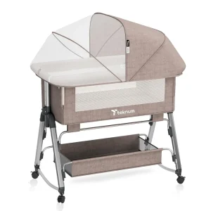 Teknum Bedside Sleepzen 1 Crib - Ivory