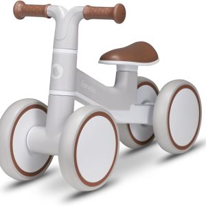 Baby Balance Bike, Toddler Balance Car Indoors and Outdoors for 12-36 Months, First Bicycle without Pedal Four Wheels with Music and Lights, First Ride on Toys First Birthday Gift (Green)