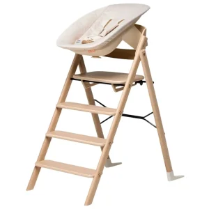 Kaos Klapp Beech Wood High Chair With Newborn Seat Set - Natural