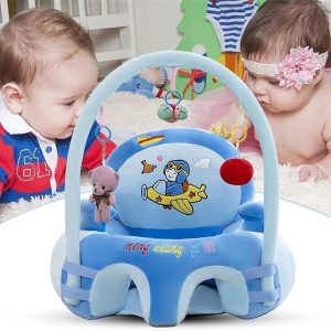 MOTIM Baby Sofa Support Sitting Chair, Floor Seats for Sitting Up Support Seat Sofa, Soft Plush Cartoon Baby Learn Eating Chair, for Infants 0-3 Years with Plush Toys